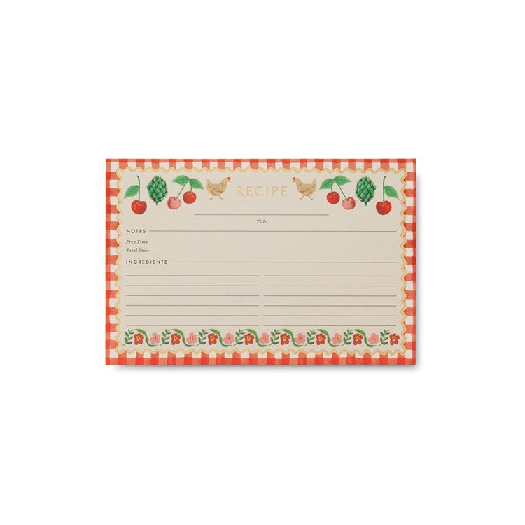 Pack of 12 Cherry Farm Recipe Cards